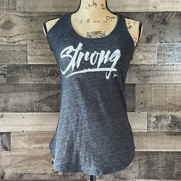 Strong Old Navy Grey Racerback Tank Top XS - Picture 1 of 6